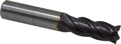 Guhring - 7/16", 1" LOC, 7/16" Shank Diam, 2-3/4" OAL, 4 Flute, Solid Carbide Square End Mill - Single End, FIREX Finish, Spiral Flute, 35/38° Helix, Centercutting, Right Hand Cut, Right Hand Flute, Series 3114 - Eagle Tool & Supply