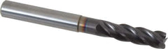 Guhring - 8mm, 24mm LOC, 8mm Shank Diam, 75mm OAL, 4 Flute, Solid Carbide Square End Mill - Single End, FIREX Finish, Spiral Flute, 35/38° Helix, Centercutting, Right Hand Cut, Right Hand Flute, Series 3839 - Eagle Tool & Supply