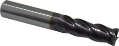 Guhring - 3/8", 4 Flute, Single End, Solid Carbide, 0.031" Corner Radius End Mill - 2-1/2" OAL, 35/38° Helix, Right Hand Flute, 1" LOC, Right Hand Cut - Eagle Tool & Supply