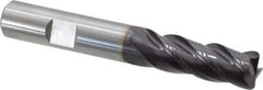 Guhring - 1/2", 4 Flute, Single End, Solid Carbide, 1/16" Corner Radius End Mill - 3-1/2" OAL, 35/38° Helix, Right Hand Flute, 1-1/4" LOC, Right Hand Cut - Eagle Tool & Supply