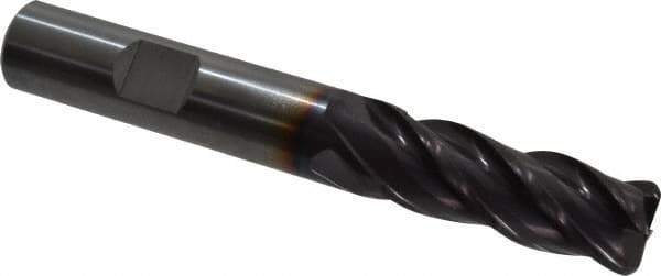 Guhring - 1/2", 4 Flute, Single End, Solid Carbide, 0.09" Corner Radius End Mill - 3-1/2" OAL, 35/38° Helix, Right Hand Flute, 1-1/4" LOC, Right Hand Cut - Eagle Tool & Supply