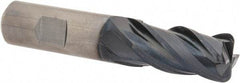 Guhring - 3/4", 4 Flute, Single End, Solid Carbide, 1/8" Corner Radius End Mill - 4" OAL, 35/38° Helix, Right Hand Flute, 1-1/2" LOC, Right Hand Cut - Eagle Tool & Supply