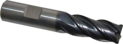 Guhring - 5/8", 4 Flute, Single End, Solid Carbide, 1/16" Corner Radius End Mill - 3-1/2" OAL, 35/38° Helix, Right Hand Flute, 1-1/4" LOC, Right Hand Cut - Eagle Tool & Supply