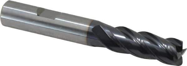 Guhring - 1/2", 4 Flute, Single End, Solid Carbide, 0.04" Corner Radius End Mill - 3-1/2" OAL, 35/38° Helix, Right Hand Flute, 1-1/4" LOC, Right Hand Cut - Eagle Tool & Supply
