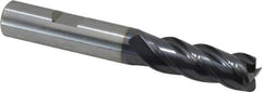 Guhring - 1/2", 4 Flute, Single End, Solid Carbide, 0.04" Corner Radius End Mill - 3-1/2" OAL, 35/38° Helix, Right Hand Flute, 1-1/4" LOC, Right Hand Cut - Eagle Tool & Supply