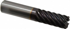 Guhring - 3/4" Diam 8 Flute Solid Carbide 0.09" Corner Radius End Mill - Eagle Tool & Supply