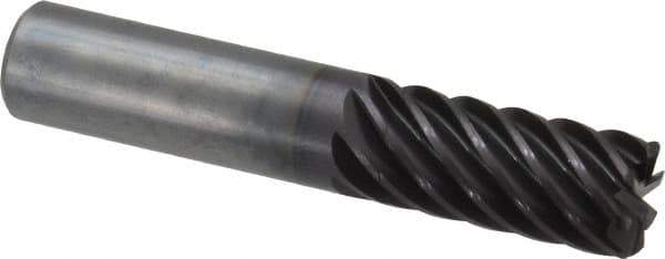 Guhring - 3/4", 8 Flute, Single End, Solid Carbide, 1/16" Corner Radius End Mill - 4" OAL, 45° Helix, Right Hand Flute, 1-1/2" LOC, Right Hand Cut - Eagle Tool & Supply