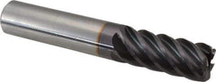 Guhring - 1/2", 6 Flute, Single End, Solid Carbide, 1/16" Corner Radius End Mill - 3" OAL, 45° Helix, Right Hand Flute, 1" LOC, Right Hand Cut - Eagle Tool & Supply
