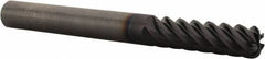 Guhring - 1/4", 6 Flute, Single End, Solid Carbide, 1/16" Corner Radius End Mill - 2-1/2" OAL, 45° Helix, Right Hand Flute, 3/4" LOC, Right Hand Cut - Eagle Tool & Supply