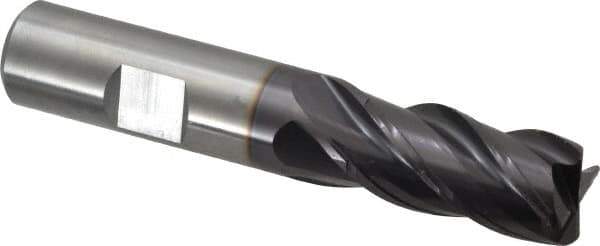 Guhring - 5/8", 4 Flute, Single End, Solid Carbide, 1/16" Corner Radius End Mill - 3-1/2" OAL, 35/38° Helix, Right Hand Flute, 1-1/4" LOC, Right Hand Cut - Eagle Tool & Supply