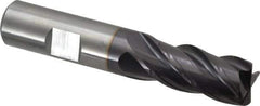 Guhring - 5/8", 4 Flute, Single End, Solid Carbide, 1/16" Corner Radius End Mill - 3-1/2" OAL, 35/38° Helix, Right Hand Flute, 1-1/4" LOC, Right Hand Cut - Eagle Tool & Supply