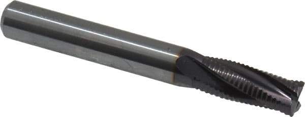 Guhring - 5/16" Diam, Fine Pitch, 3/4" LOC, 4 Flute Solid Carbide Roughing Square End Mill - FIREX Finish, 2-1/2" OAL, 5/16" Shank Diam, Single End, Centercutting - Eagle Tool & Supply