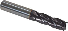 Guhring - 3/8" Diam, Fine Pitch, 1" LOC, 4 Flute Solid Carbide Roughing Square End Mill - FIREX Finish, 2-1/2" OAL, 3/8" Shank Diam, Single End, Centercutting - Eagle Tool & Supply