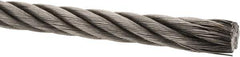 Value Collection - 3/8" Diam, Aircraft Cable - 11,800 Lb Breaking Strength, 6 x 37 IWRC - Eagle Tool & Supply