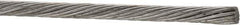 Value Collection - 5/32" Diam, Aircraft Cable - 3,300 Lb Breaking Strength, 1 x 19 Single Strand - Eagle Tool & Supply