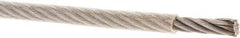 Value Collection - 1/4" x 3/16" Diam, Aircraft Cable - 3,700 Lb Breaking Strength, 7 x 19 Strand Core, Vinyl Coating - Eagle Tool & Supply