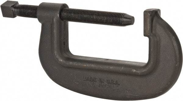 Wilton - Extra Heavy-Duty 8-1/2" Max Opening, 3-5/8" Throat Depth, Forged Steel Standard C-Clamp - 31,250 Lb Capacity, 0" Min Opening, Standard Throat Depth, Cold Drawn Steel Screw - Eagle Tool & Supply