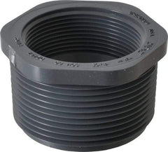Value Collection - 2-1/2 x 2" PVC Plastic Pipe Reducer Bushing - Schedule 80, MIPT x FIPT End Connections - Eagle Tool & Supply