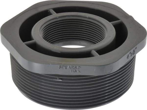 Value Collection - 4 x 2" PVC Plastic Pipe Reducer Bushing - Schedule 80, MIPT x FIPT End Connections - Eagle Tool & Supply