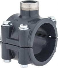 Value Collection - 2 x 1/2" PVC Plastic Pipe Clamp On Saddle with Viton O-Ring - Schedule 80, Pipe O.D. x SR Fipt End Connections - Eagle Tool & Supply