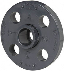 Value Collection - 1/2" Pipe, 3-1/2" OD, PVC Socket Pipe Flange - Schedule 80, Gray - Eagle Tool & Supply