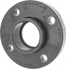 Value Collection - 2-1/2" Pipe, 7" OD, PVC Socket Pipe Flange - Schedule 80, Gray - Eagle Tool & Supply
