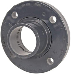 Value Collection - 3" Pipe, 7-1/2" OD, PVC Spigot Pipe Flange - Schedule 80, Gray - Eagle Tool & Supply