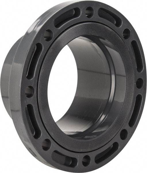 Value Collection - 8" Pipe, 13-1/2" OD, PVC Spigot Pipe Flange - Schedule 80, Gray - Eagle Tool & Supply