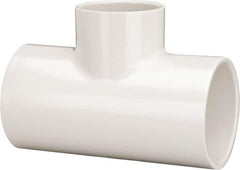 Value Collection - 2-1/2 x 2-1/2 x 2" PVC Plastic Pipe Reducing Tee - Schedule 40, All Slip End Connections - Eagle Tool & Supply