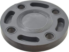 Value Collection - 1-1/2" Pipe, 5" OD, PVC Blind Pipe Flange - Schedule 80, Gray - Eagle Tool & Supply