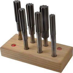 Made in USA - 5/8" to 1", Chucking Reamer Set - Straight Flute, Right Hand Cut, 6 Pieces - Eagle Tool & Supply