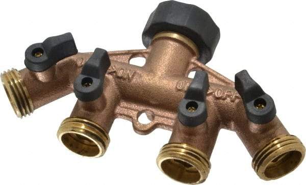 Midwest Control - 3/4 NH Garden Hose Coupler - Brass, Female Swivel Nut to Male Hose Connector - Eagle Tool & Supply