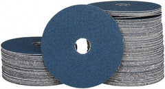 Camel Grinding Wheels - 5" Diam 7/8" Hole 60 Grit Fiber Disc - Medium Grade, Zirconia Alumina, 12,200 Max RPM - Eagle Tool & Supply