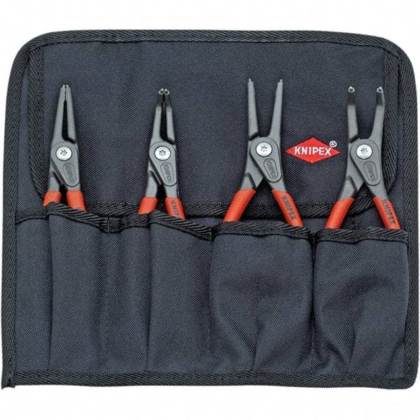 Knipex - 4 Piece Snap Ring Plier Set - Comes in Tool Roll - Eagle Tool & Supply