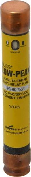 Cooper Bussmann - 300 VDC, 600 VAC, 25 Amp, Time Delay General Purpose Fuse - Fuse Holder Mount, 127mm OAL, 100 at DC, 300 at AC (RMS) kA Rating, 13/16" Diam - Eagle Tool & Supply