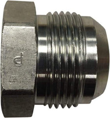 Parker - 3/4" Tube OD, 37° Stainless Steel Flared Tube Plug - Unthreaded Flare Ends - Eagle Tool & Supply