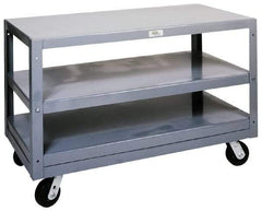 Made in USA - 2,000 Lb Capacity, 36" Wide x 72" Long x 32" High Transport Cart - 1 Shelf, Steel - Eagle Tool & Supply