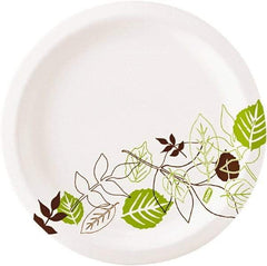 Dixie - Pathways Soak-Proof Shield Mediumweight Paper Plates, 6 7/8" - Green, Burgundy - Eagle Tool & Supply