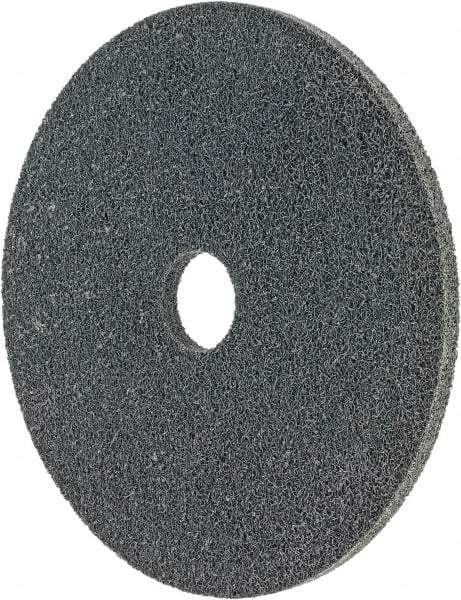 Standard Abrasives - 6" Diam, 1/4" Face Width, 1" Center Hole, Fine Grade, Silicon Carbide Deburring Wheel - Unitized, Soft/Medium Grade - Eagle Tool & Supply