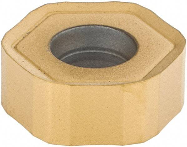 Kennametal - HNPJ43 Grade KC725M Carbide Milling Insert - TiN/TiCN/TiN Finish, 0.175" Thick, 12mm Inscribed Circle, 1mm Corner Radius - Eagle Tool & Supply