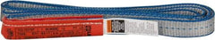 Lift-All - 4' Long x 1" Wide, 3,200 Lb Vertical Capacity, 1 Ply, Polyester Web Sling - 2,500 Lb Choker Capacity - Eagle Tool & Supply