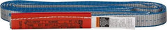 Lift-All - 6' Long x 1" Wide, 3,200 Lb Vertical Capacity, 1 Ply, Polyester Web Sling - 2,500 Lb Choker Capacity - Eagle Tool & Supply