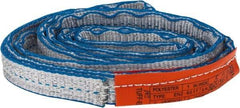 Lift-All - 5' Long x 1" Wide, 6,200 Lb Vertical Capacity, 2 Ply, Polyester Web Sling - 4,900 Lb Choker Capacity - Eagle Tool & Supply