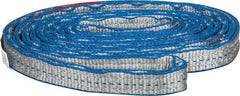 Lift-All - 8' Long x 1" Wide, 6,200 Lb Vertical Capacity, 2 Ply, Nylon Web Sling - 4,900 Lb Choker Capacity - Eagle Tool & Supply
