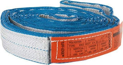 Lift-All - 10' Long x 2" Wide, 12,400 Lb Vertical Capacity, 2 Ply, Nylon Web Sling - 9,900 Lb Choker Capacity - Eagle Tool & Supply