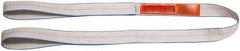 Lift-All - 20' Long x 3" Wide, 4,800 Lb Vertical Capacity, 1 Ply, Polyester Web Sling - 3,800 Lb Choker Capacity, Silver (Color) - Eagle Tool & Supply