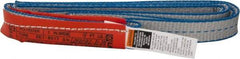 Lift-All - 4' Long x 1" Wide, 1,600 Lb Vertical Capacity, 1 Ply, Polyester Web Sling - 1,250 Lb Choker Capacity - Eagle Tool & Supply
