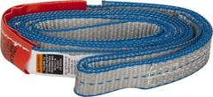 Lift-All - 7' Long x 1" Wide, 1,600 Lb Vertical Capacity, 1 Ply, Polyester Web Sling - 1,250 Lb Choker Capacity - Eagle Tool & Supply