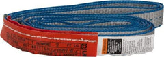 Lift-All - 8' Long x 1" Wide, 1,600 Lb Vertical Capacity, 1 Ply, Polyester Web Sling - 1,250 Lb Choker Capacity - Eagle Tool & Supply