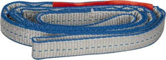 Lift-All - 5' Long x 1" Wide, 3,200 Lb Vertical Capacity, 2 Ply, Polyester Web Sling - 2,500 Lb Choker Capacity - Eagle Tool & Supply